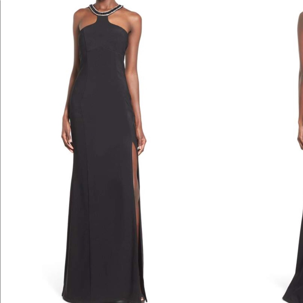 New Embellished Collar Gown LOVE, NICKIE LEW -sz3